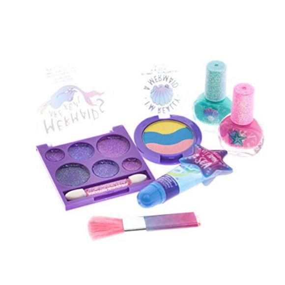 Girl Mermaid Vibes Makeup Set, 7 Pieces, Including Lip Gloss, Nail Polish - Picture 10 of 14